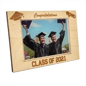 Personalised Congratulations Graduation Picture Frame - Laser Cut, Congratulations Class of 2021 Wooden Ornament