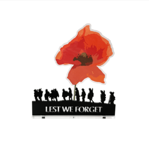 Lest we forget Poppy Acrylic Decor Remembrance Sunday, Laser Cut, Armistice Day, War Heroes