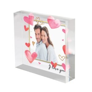 Personalised Valentine's Day LOVE Acrylic Block