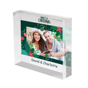 Personalised Merry Christmas frame Acrylic Photo Block