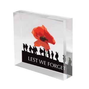 Remembrance Day Soldiers  Acrylic Block