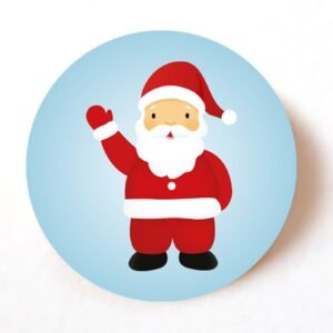 Father Christmas Stickers – 24 Self-Adhesive Holiday Labels for Cards, Gifts & Decorations