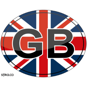 Great Britain flag, 140x100mm, Self-adhesive Vinyl Sticker, post-Brexit signs