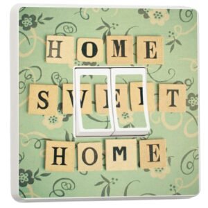 Home Sweet Home Design for Double Light Switch Cover