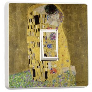 Pack of 2 Gustav Klimt The Kiss Art Design for Single Light Switch Cover Vinyl Sticker
