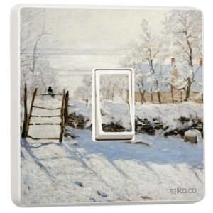 Pack of 2 Magpie, Claude Monet Art Design for Single Light Switch Cover Vinyl Sticker