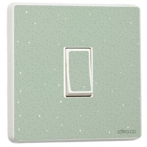 Teal Dots, Fun Print Light Switch Sticker Vinyl Cover Skin 2 Pack