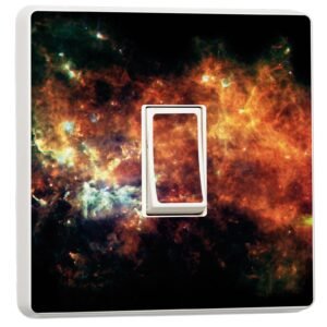 Vulpecula Constellation Vinyl Light Switch Cover Stickers – Set of 2 for Bedroom, Kids’ Room, or Nursery