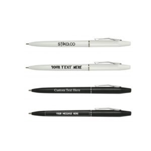 Personalised Plastic Slim Barrel Pen – Customisable Promotional Pen with Logo & Text Printing, Ideal for Events & Giveaways