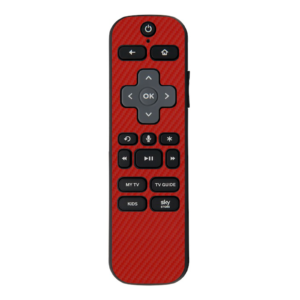 Red Carbon Fibre, Textured Vinyl sticker for NOW TV Smart Remote with Voice controller