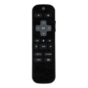 Black Leather, Textured Vinyl sticker for NOW TV Smart Remote with Voice controller