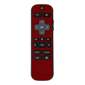 Burgundy Leather, Textured Vinyl sticker for NOW TV Smart Remote with Voice controller