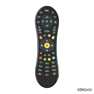 Brown Leather textured sticker for Virgin Media TiVo V6 Remote controller