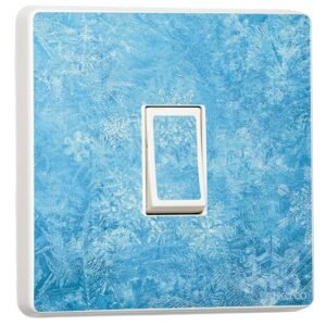Frozen Ice Water Light Switch Cover Sticker – Peel & Stick Vinyl for Single Switch