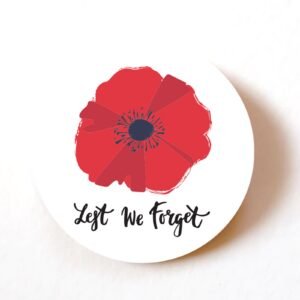 Lest We Forget Red Poppy - Remembrance Day labels - Pack of 24, 72 or 240