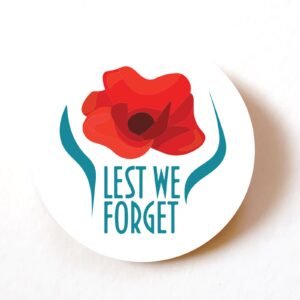 Lest we forget Poppy - Remembrance Day Labels - Pack of 24, 72 or 240